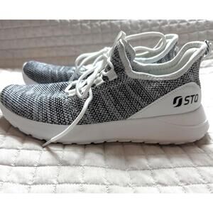 STQ Women's Athletic Comfort Training Shoes Fabric Running Sneaker Size 8.5 Gray
